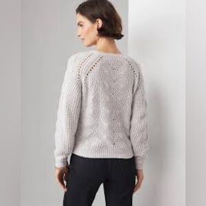 WHBM Chenille Cable Cutout Sweater